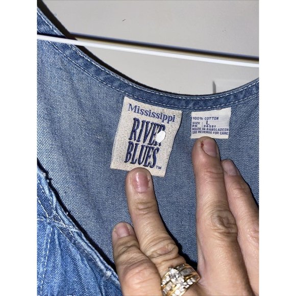 Vintage Western Dress Chambray Size Large Miss. Ri - Picture 3 of 11